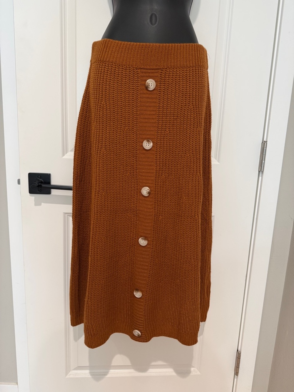 Shein Curve Knit Button Down Maxi Skirt